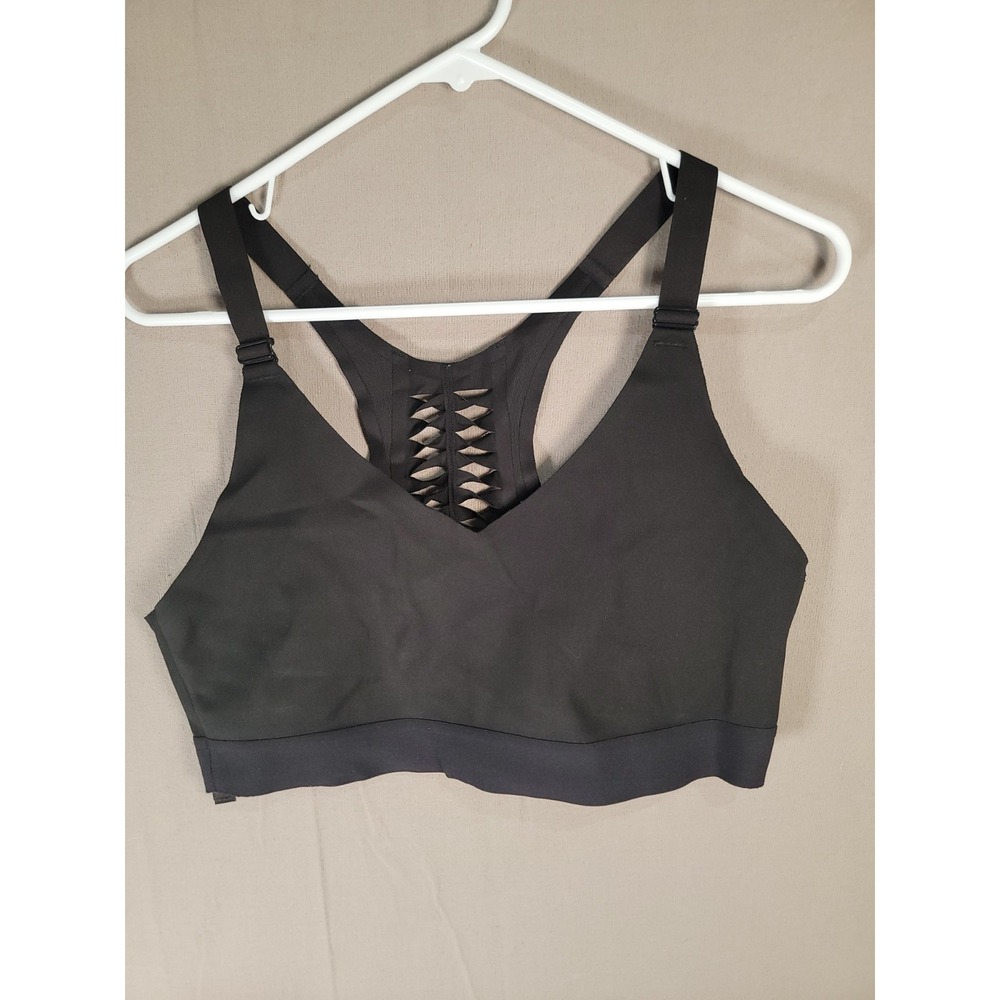 Victorias Secret Victoria Sport Bra XL Black Incredible Ultra Light Strappy